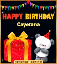GIF Happy Birthday Cayetana